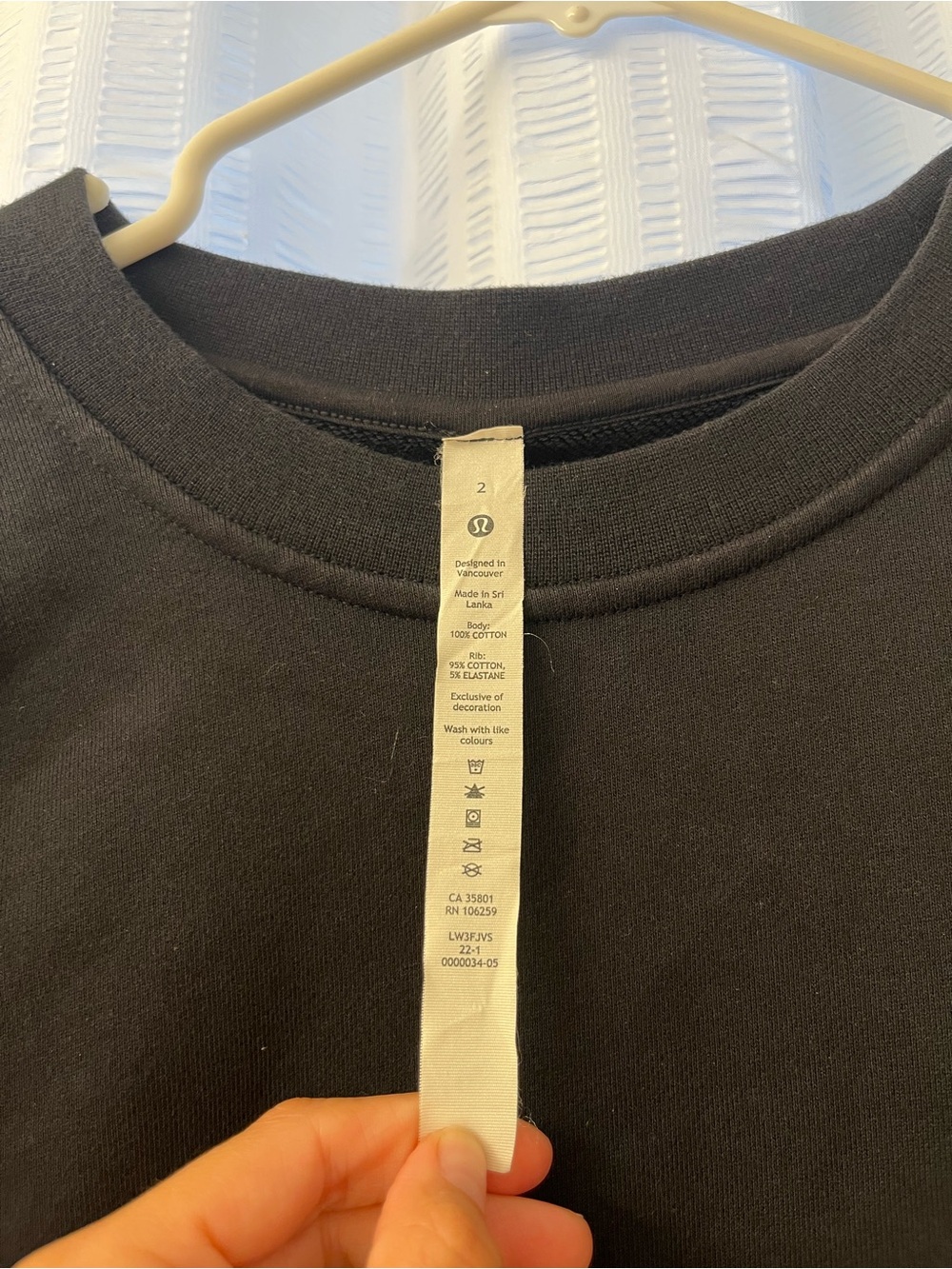 lululemon athletica Black Crewneck Sweatshirt with Subtle Logo - Picture 2 of 3